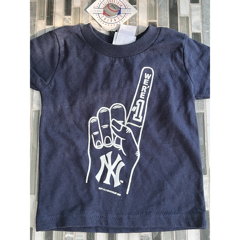 MLB New York Yankees baby Shirt Size‎ 6 months NWT Soft as A Grape #1 Fan